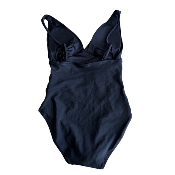 Old Navy Ruched Deep V-Neck One-Piece Swimsuit NWT SMALL - Picture 3 of 3